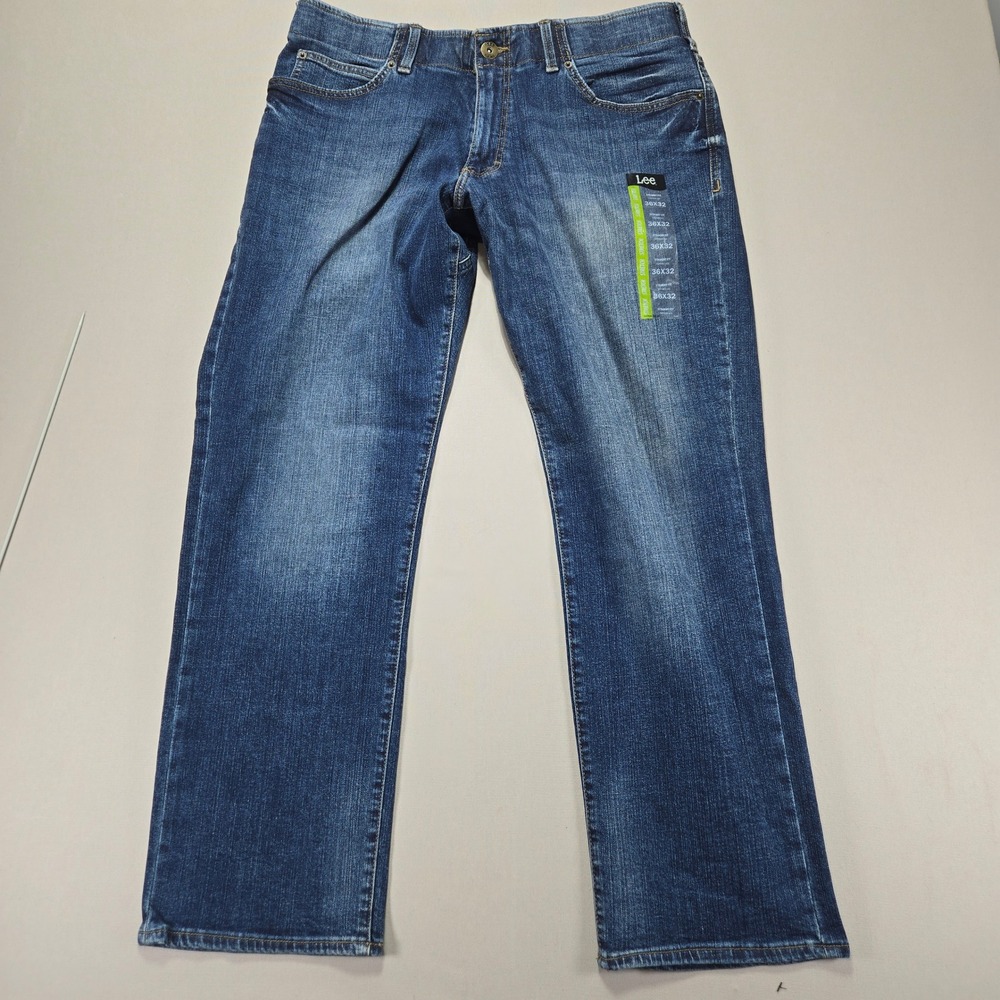 Lee‎ Extreme Motion Modern Series Mens 36x32 Straight Fit Stretch Jeans New